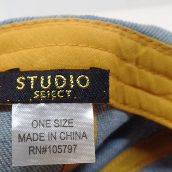 Studio Select Adjustable Sizeing Sparkling Denim Baseball Cap W American Flag - Picture 6 of 9
